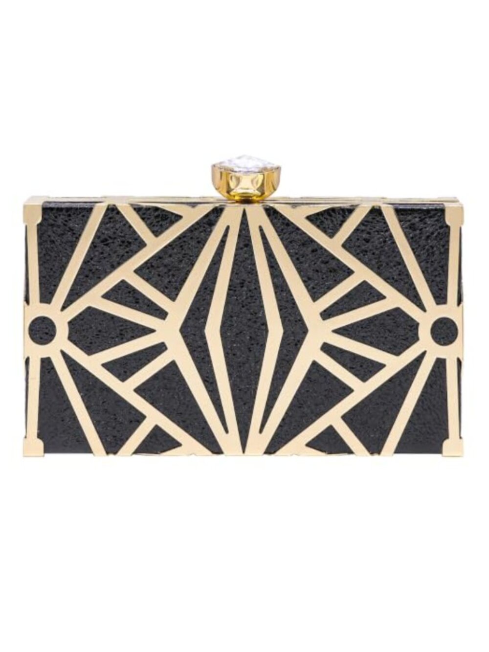 Sparkly Evil Eye PU Evening Clutch with Heart Diamond Detachable Chain